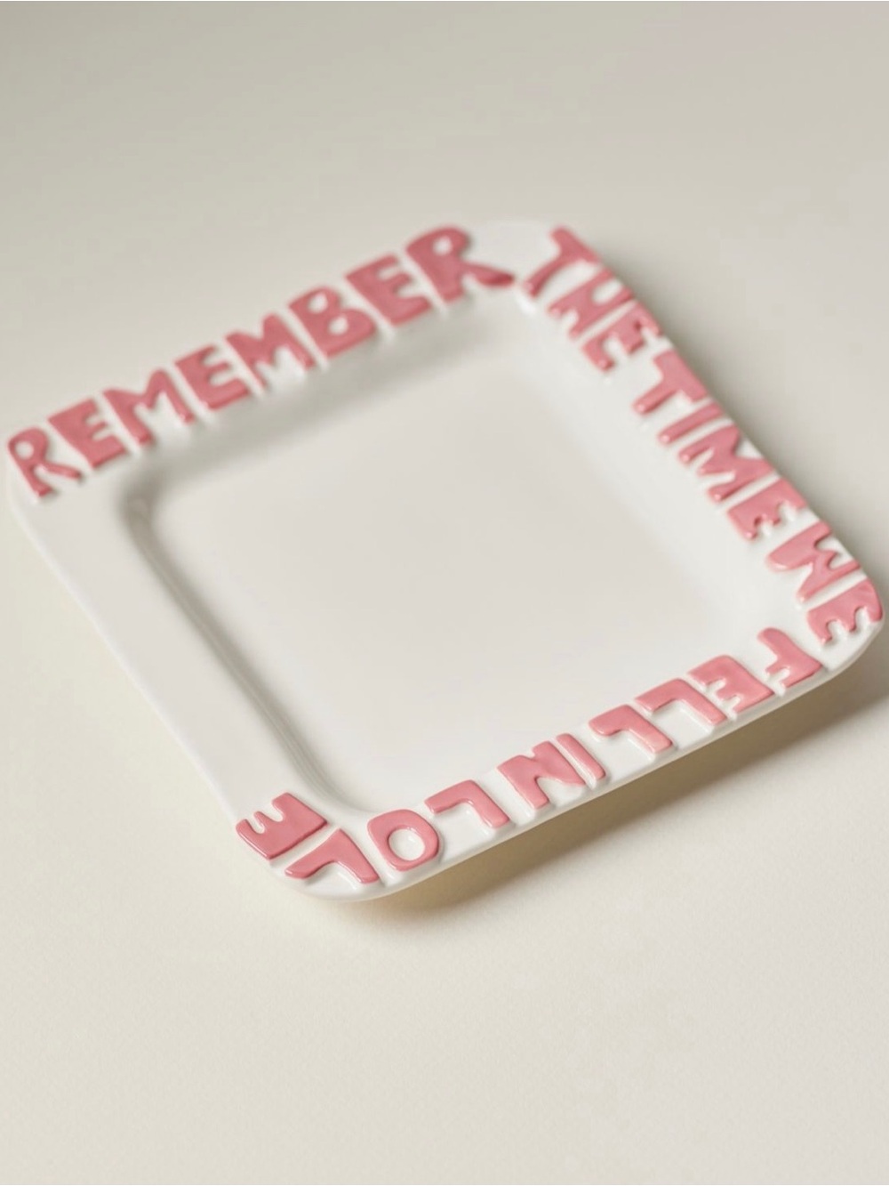 Anthropologie L & Clay "Remember The Time We Fell In Love" Trinket Dish